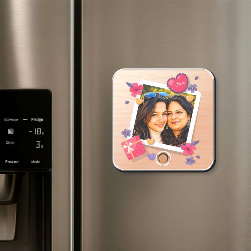 Personalized Mom Photo Musical Fridge Magnet with Speaker Rechargeable Gift